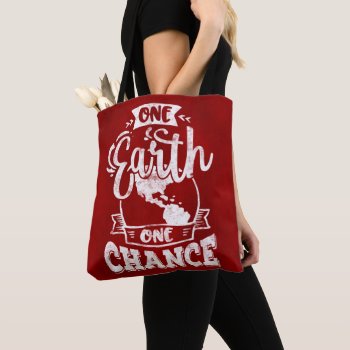 One Earth One Change Tote Bag by graphicdesign at Zazzle