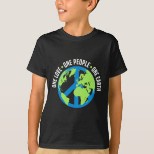 One Earth People Love Environment Planet Earth Day T-Shirt