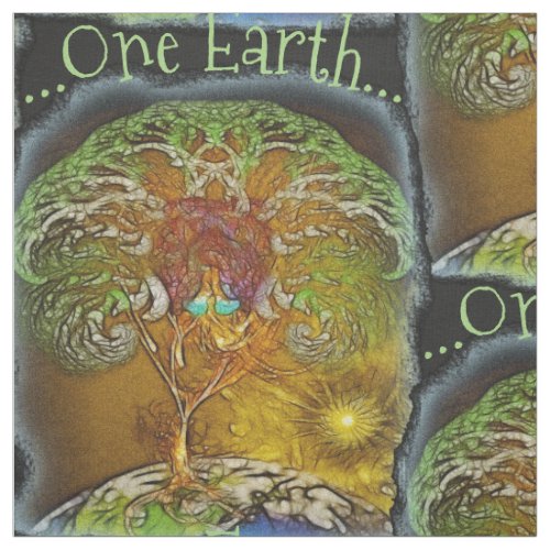 One Earth Tree Of Life Fabric