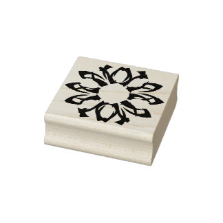 One Element Floral Pattern Rubber Stamp