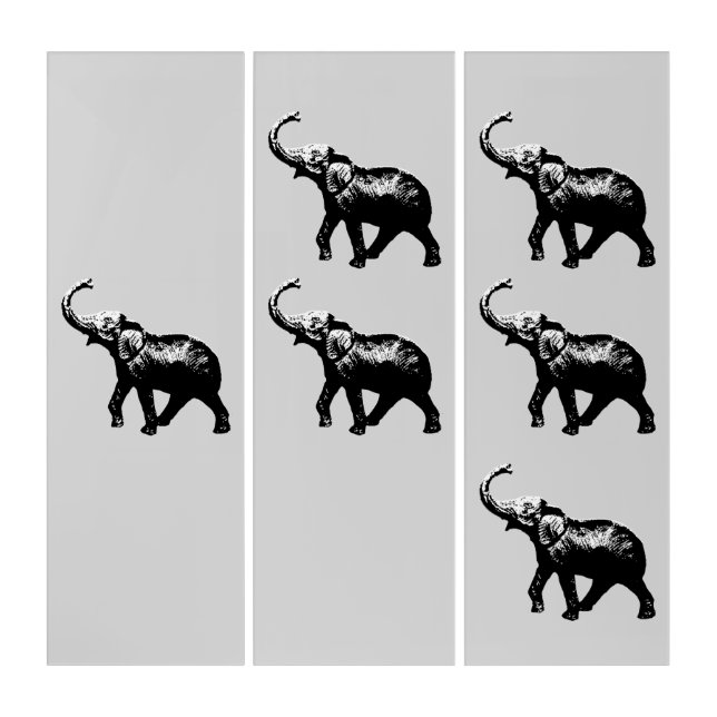 one Elephant, two Elephants... cool & cute Triptych (Front)