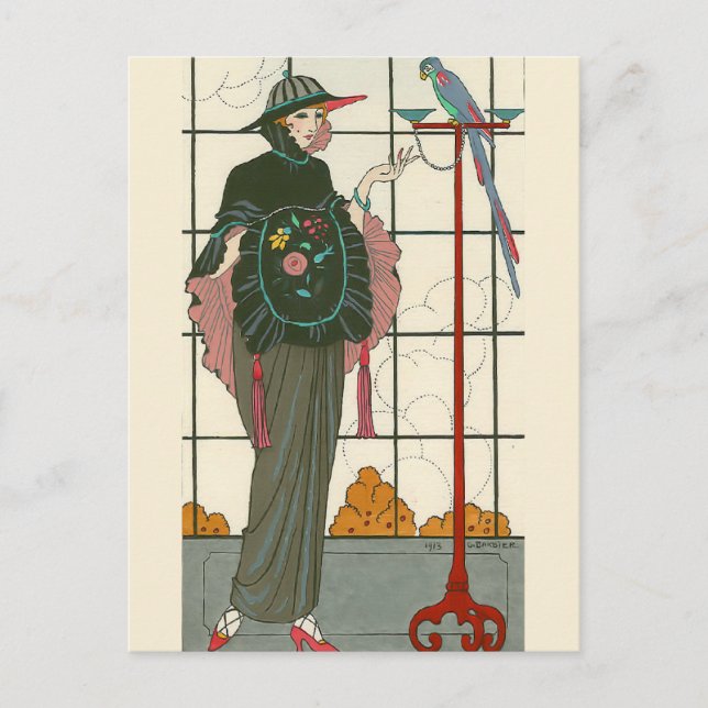 One Embroidered Sleeve by George Barbier Postcard (Front)