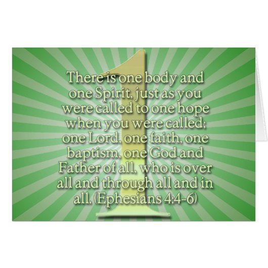 ONE  Ephesians 4:4-6 BIBLE SCRIPTURE (Front Horizontal)