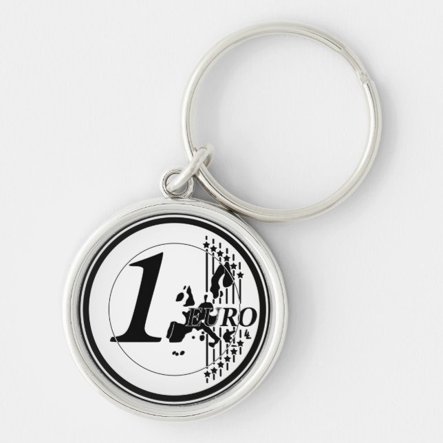 One Euro Coin Handmade Keychain (Front)