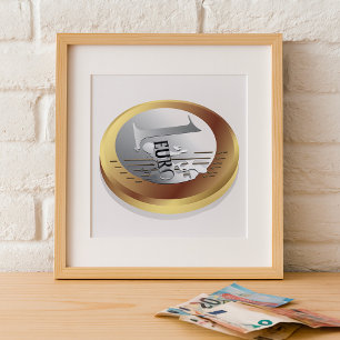 One Euro Coin Poster
