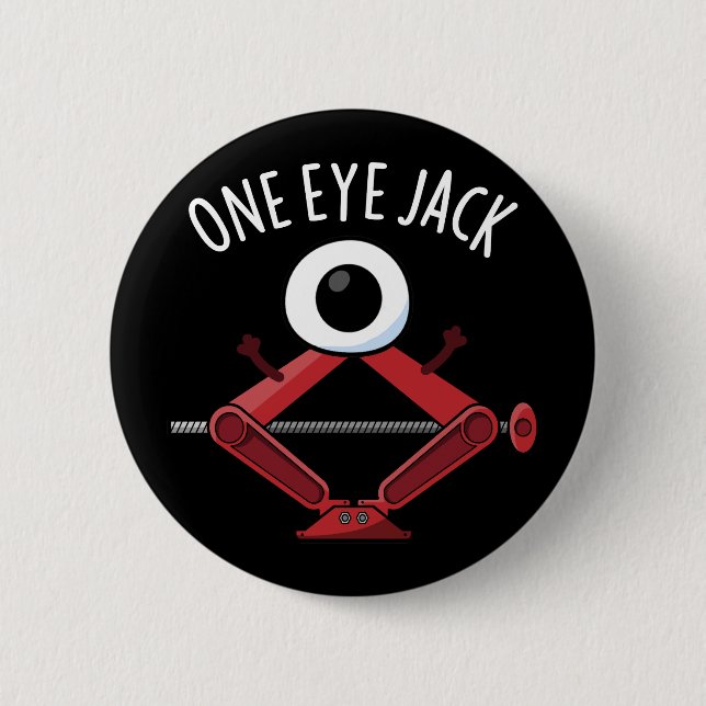 One Eye Jack Funny Car Jack Pun Dark BG Button (Front)