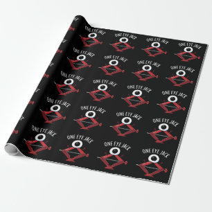 One Eye Jack Funny Car Jack Pun Dark BG Wrapping Paper