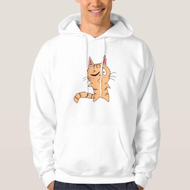 One Eye Open Cat Hoodie  (Front)