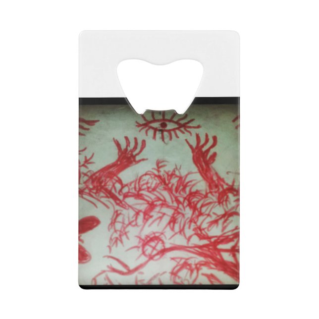one eye that you believe credit card bottle opener (Front)