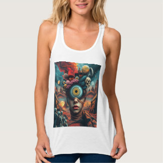 One-Eyed Dreamer: Surrealist Art T-Shirt Tank Top