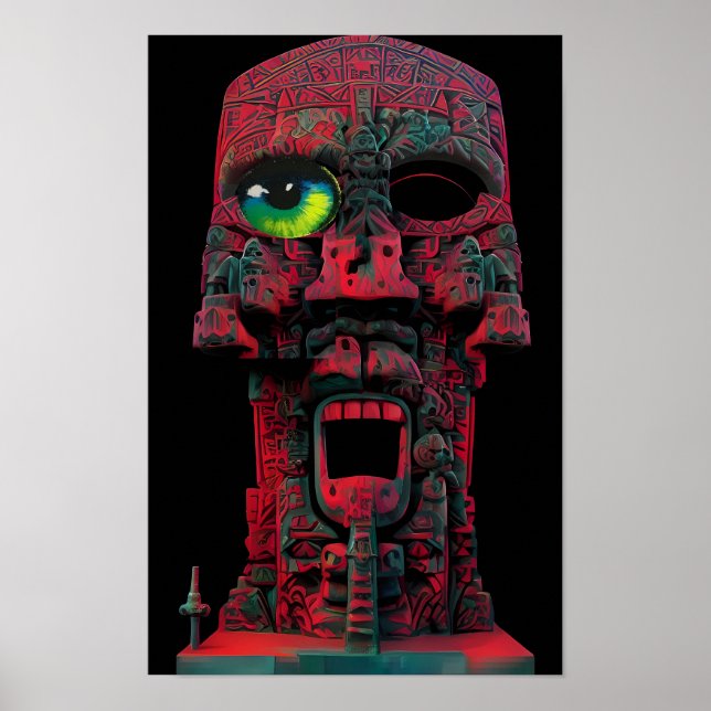 One-Eyed God Ken Gage Fantasy Tiki Poster (Front)