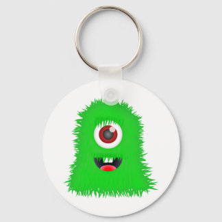 One eyed green monster keychain