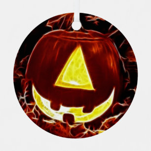 One Eyed Jack O-Lantern Halloween Metal Ornament
