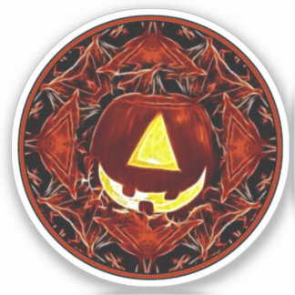 One Eyed Jack -o-lantern Halloween Sticker