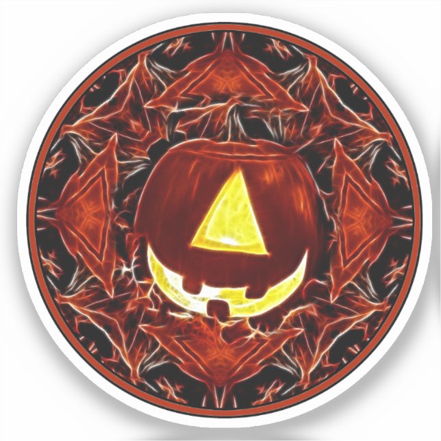 One Eyed Jack -o-lantern Halloween Sticker (Front)