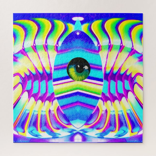One-Eyed Star Beast Ken Gage Psychedelic Art Jigsaw Puzzle (Vertical)