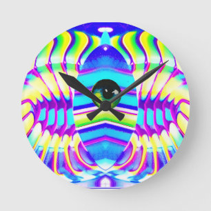 One-Eyed Star Beast Ken Gage Psychedelic Art Round Clock