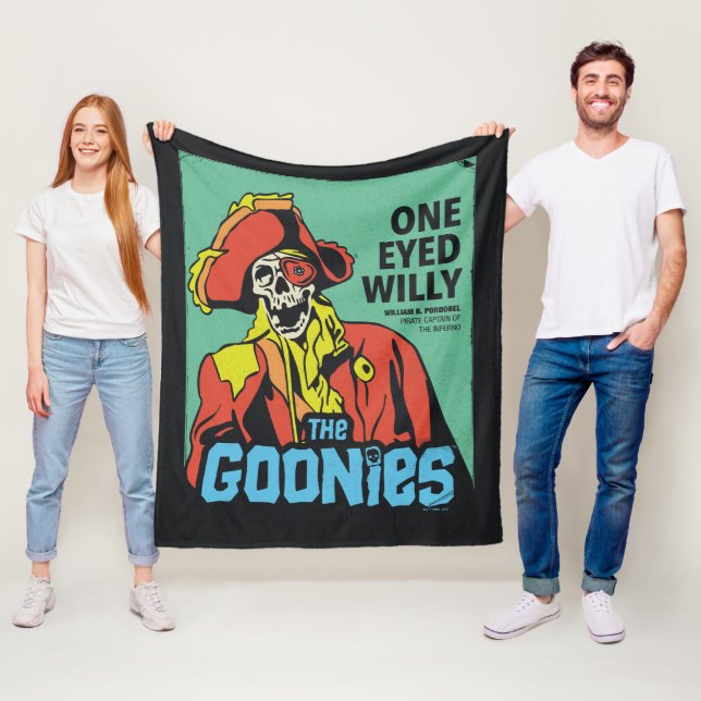 One-Eyed Willy Pirate Captain of The Inferno Fleece Blanket (In Situ)