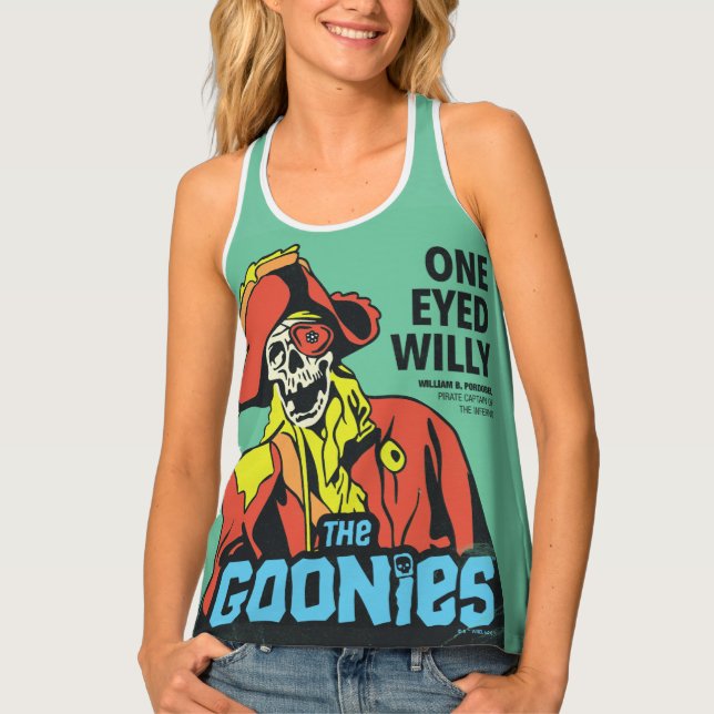 One-Eyed Willy Pirate Captain of The Inferno Tank Top (Front)