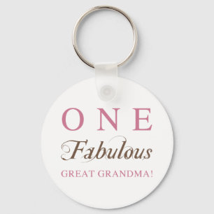 One Fabulous Great Grandma Gifts Keychain