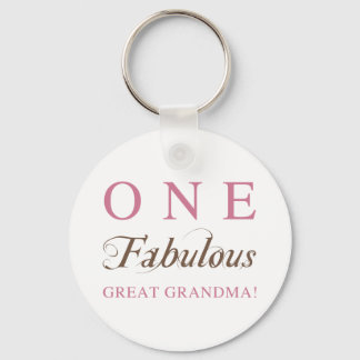 One Fabulous Great Grandma Gifts Keychain