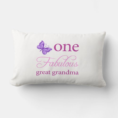 One Fabulous Great Grandma Lumbar Pillow