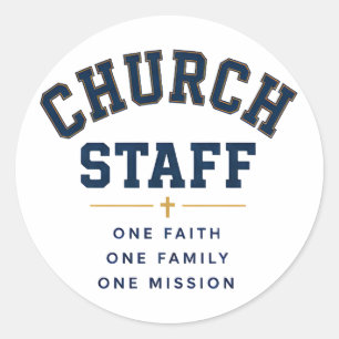One Faith One Family One Mission Faith Design Classic Round Sticker