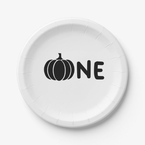 One Fall Autumn Pumpkin 1st Birthday Paper Plates