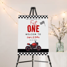 One Fast Race Motorcycle Boy 1st Birthday Party
