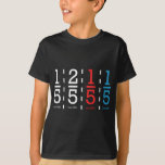 One Fifth Two Fifth Red Fifth Blue Fifth Math T-Shirt<br><div class="desc">Hope you like it 26</div>