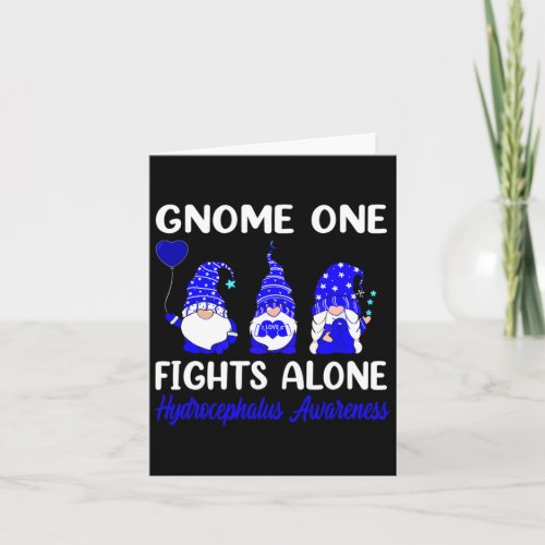 One Fights Alone Blue Ribbon Hydrocephalus Awarene Card