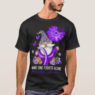 One Fights Alone Ribbon Fibromyalgia Awareness T-Shirt