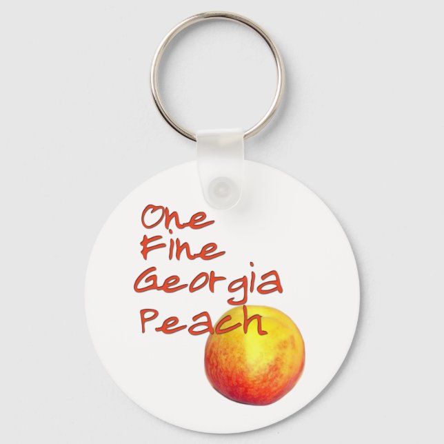 One Fine Georgia Peach Keychain (Front)