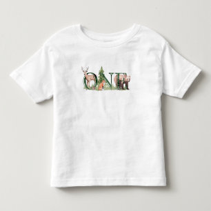 One First Birthday 1st Woodland Cute Toddler T-shirt