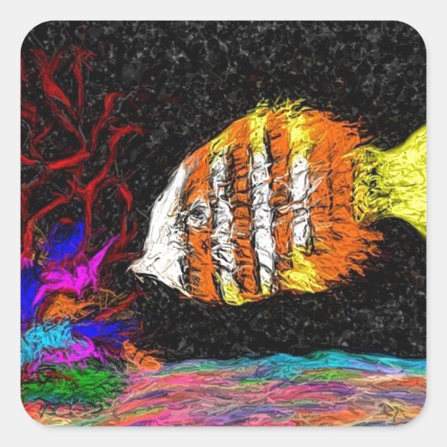 One Fish Of Many Square Sticker (Front)