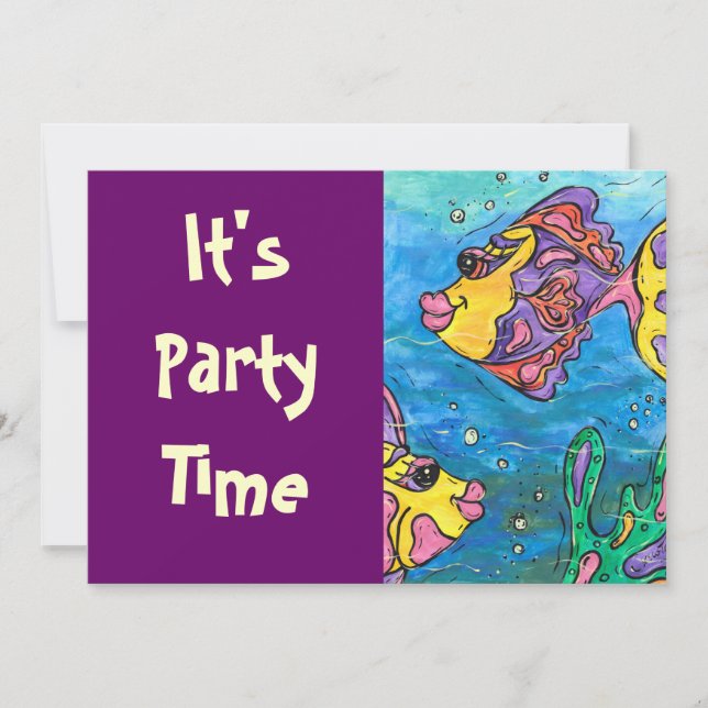 One Fish Two Fish Party Invitations (Front)