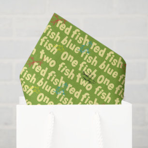 One Fish Two Fish Typography Pattern Tissue Paper