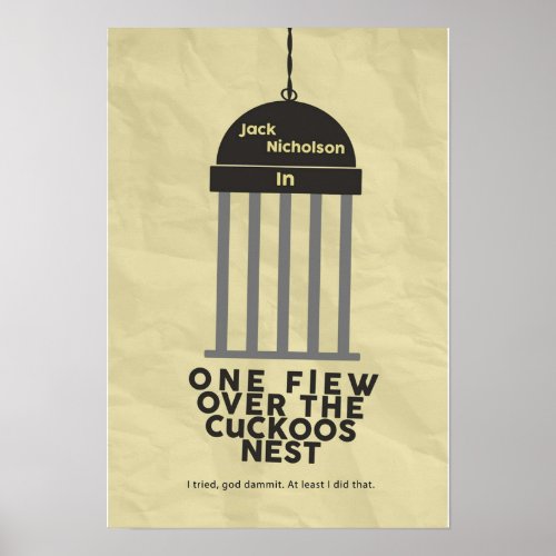 One Flew Over the Cuckoos Nest  Minimalistic Poster