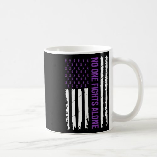 One Fligt Alone Purple Ribbon Alzheimerheimers Aw Coffee Mug
