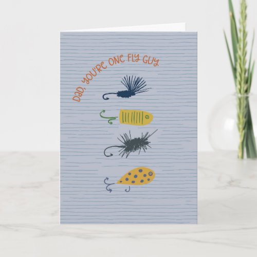 One Fly Guy Hand Drawn Fathers Day Greeting Card