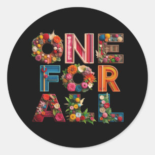 One For All Embrace Unity Classic Round Sticker