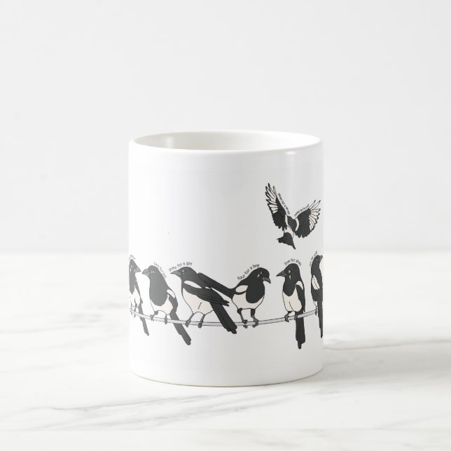 One for sorrow, Two for joy Coffee Mug (Center)