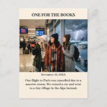 One for the Books Custom Photo Postcard