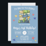 One for the Books! Kids' First Birthday Party Invitation<br><div class="desc">It's one for the books!  This cute watercolor stack of books invitation is perfect for little one's book themed first birthday party.</div>