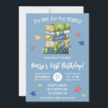 One for the Books! Kids' First Birthday Party Invitation<br><div class="desc">It's one for the books!  This cute watercolor stack of books invitation is perfect for little one's book themed first birthday party.</div>