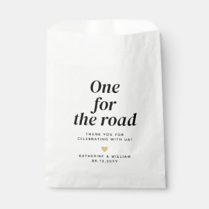 One For The Road Wedding Thank You Snack Favor Bag