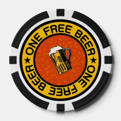 ONE FREE BEER custom bar  pub drink chips