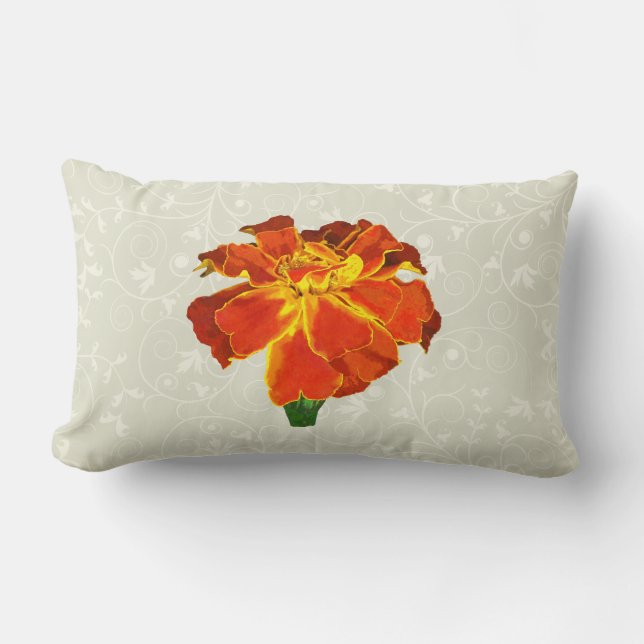 One French Marigold Lumbar Pillow (Front)