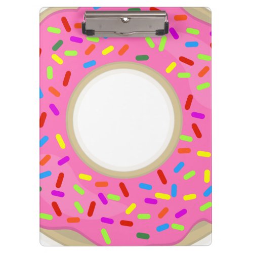 One Frosted Donut Clipboard