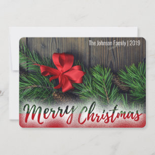 One Full Single Photo Christmas Holidays Greetings